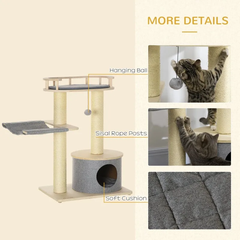 35" Cat Tree Activity Centre - Natural