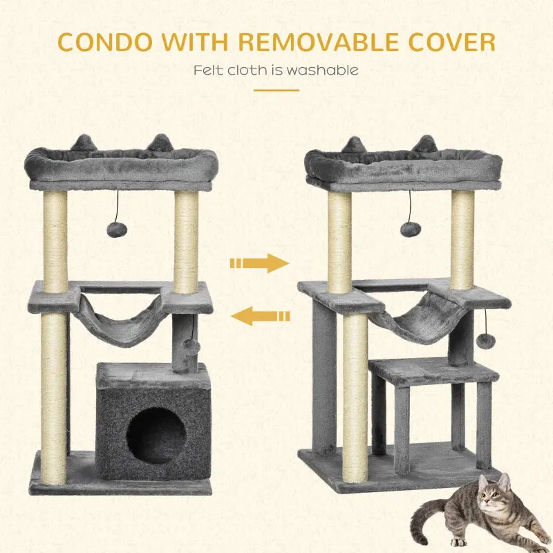 39.25'' Cat Tree Multi-Level - Gray
