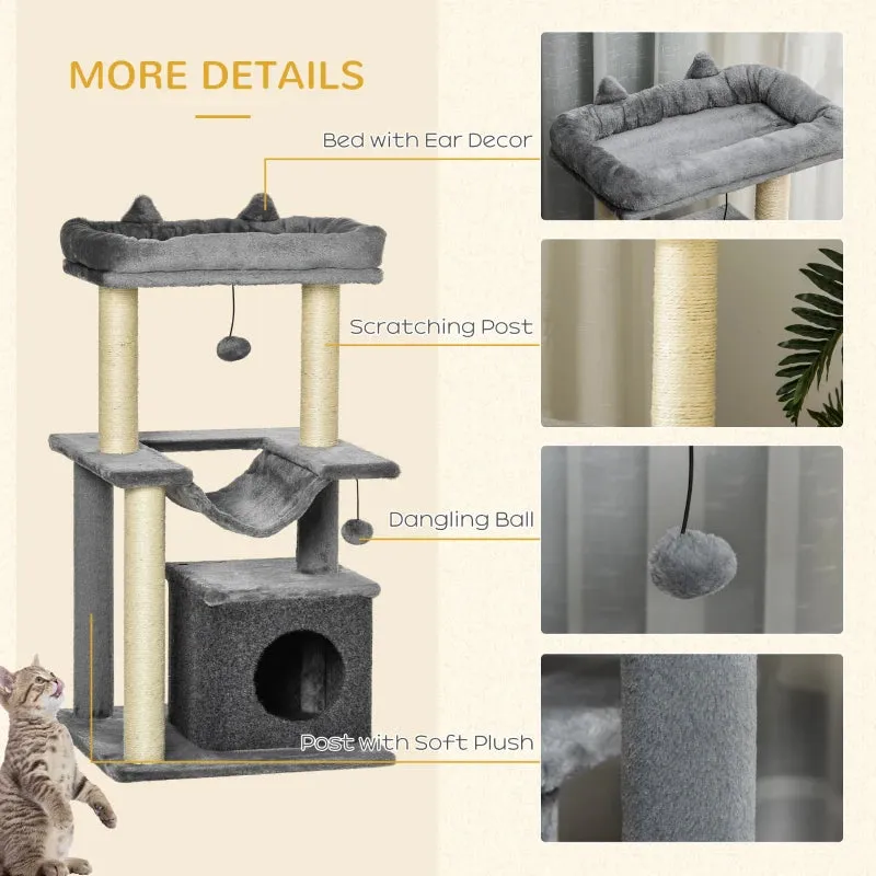 39.25'' Cat Tree Multi-Level - Gray