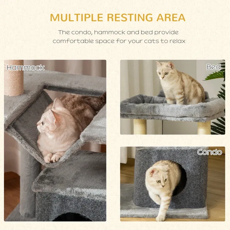 39.25'' Cat Tree Multi-Level - Gray