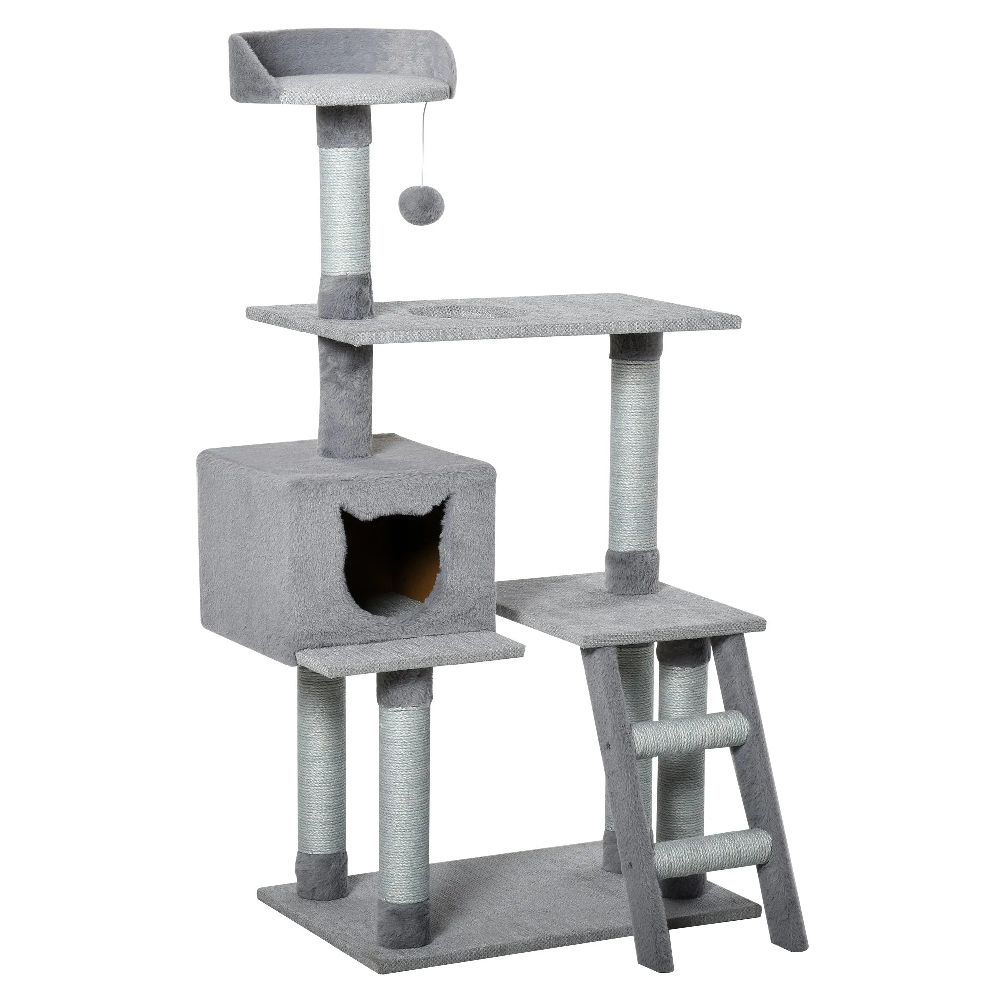 49" Cat Tree Condo with Activity Center - Grey