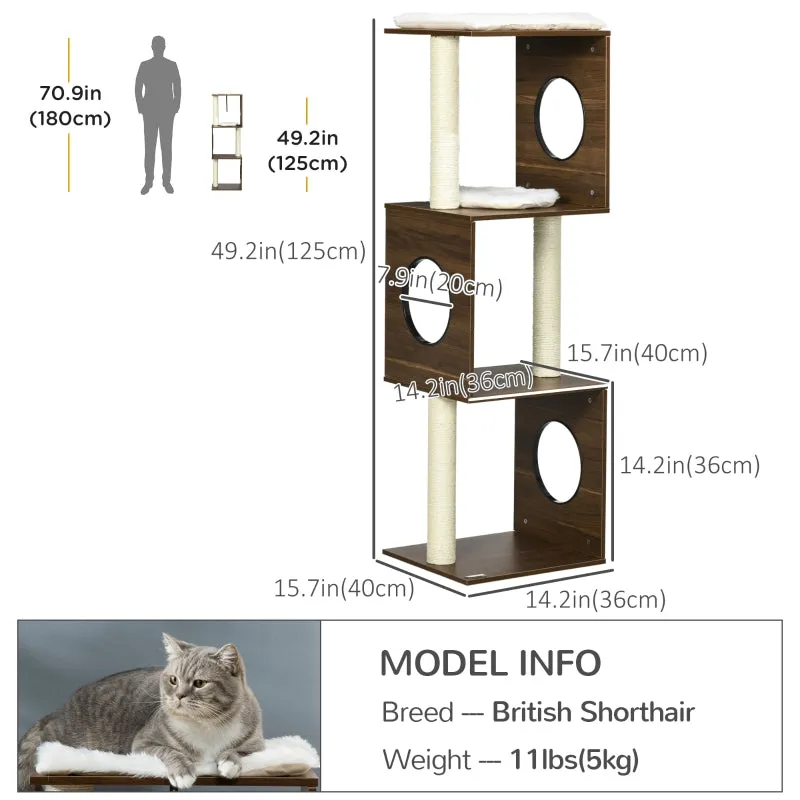 49" Multi-Level Cat Tree - Brown