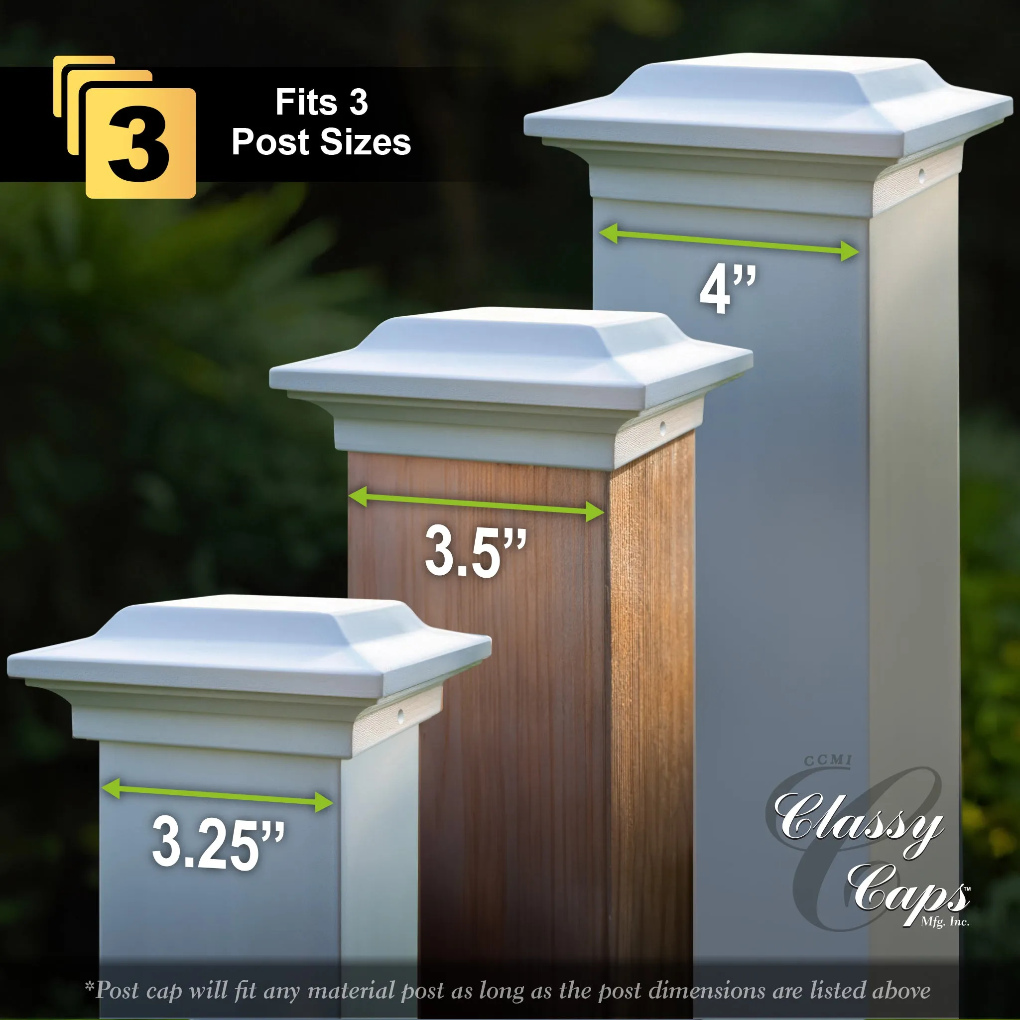 4x4 Aluminum Post Cap - White