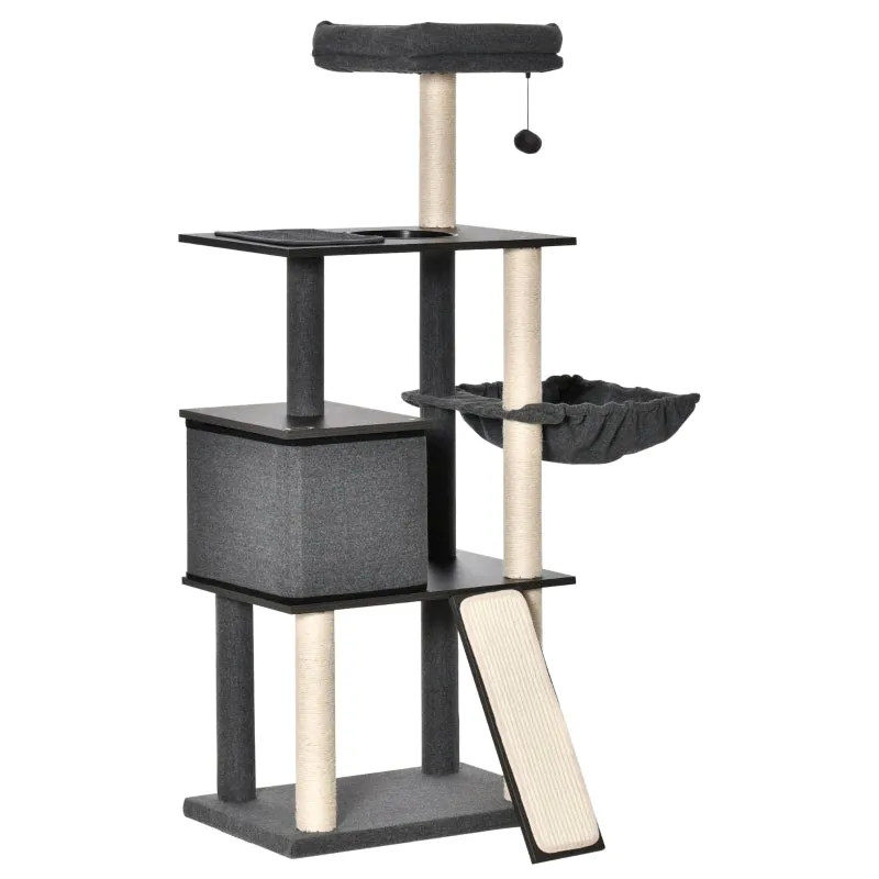 58" Cat Tree Activity Center - Dark Grey