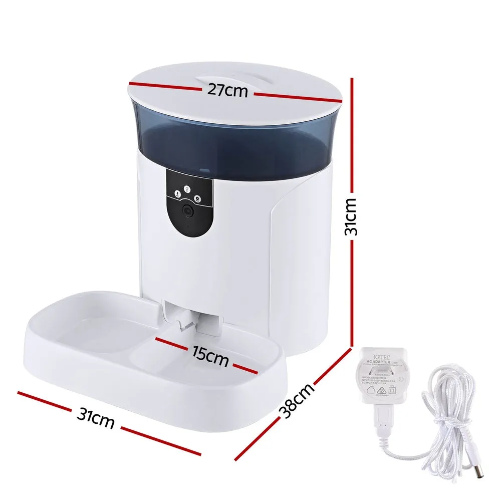 7L Automatic Pet Feeder Dog Cat Camera Wifi Smart Food Dispenser Timer