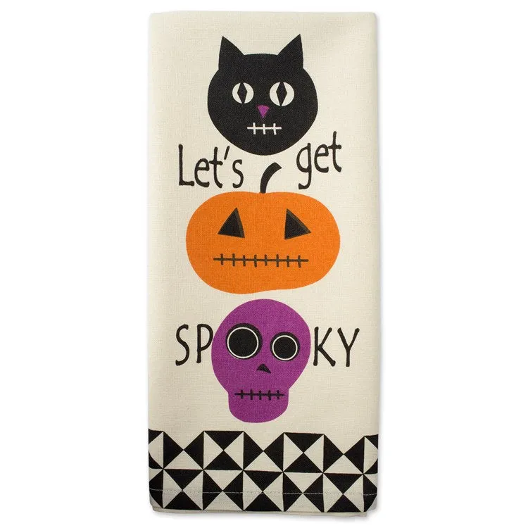 All Hallows Eve Halloween Printed Dish Towels Set of 2 Assorted