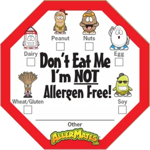 Allergen Alert Labels for Food Packages 24 per pack: 12 PACK