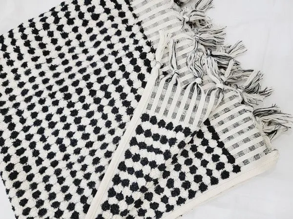 Bath Towels, Organic Turkish Cotton Pom Pom Towels