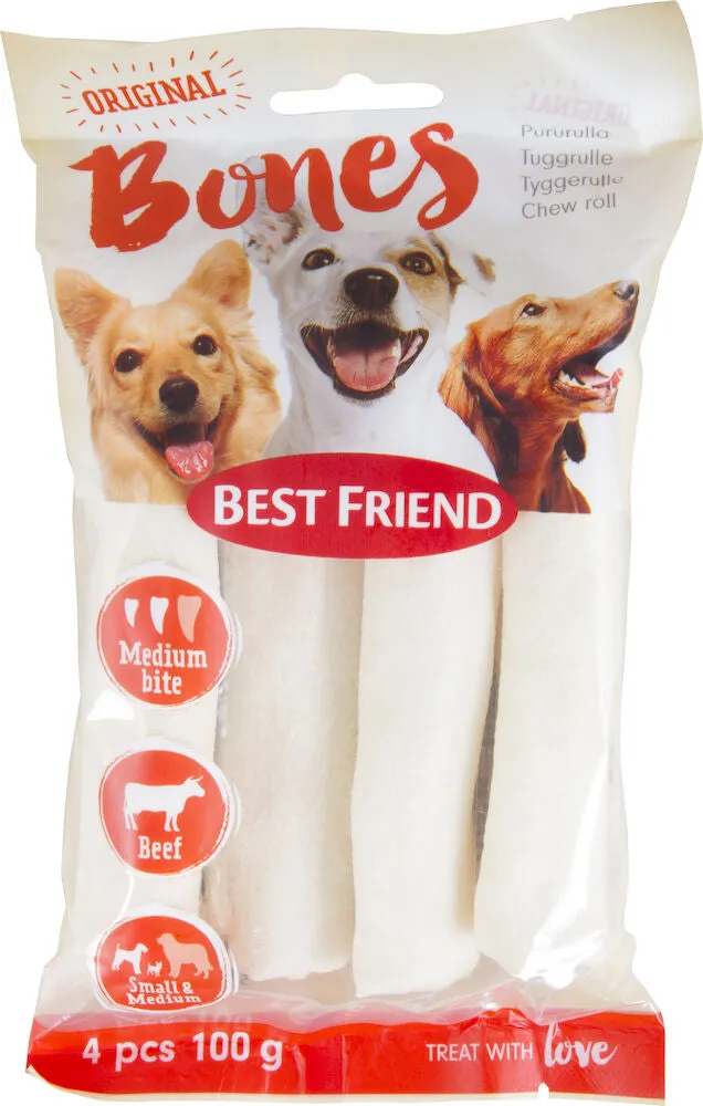 Best Friend Bones white chew roll S