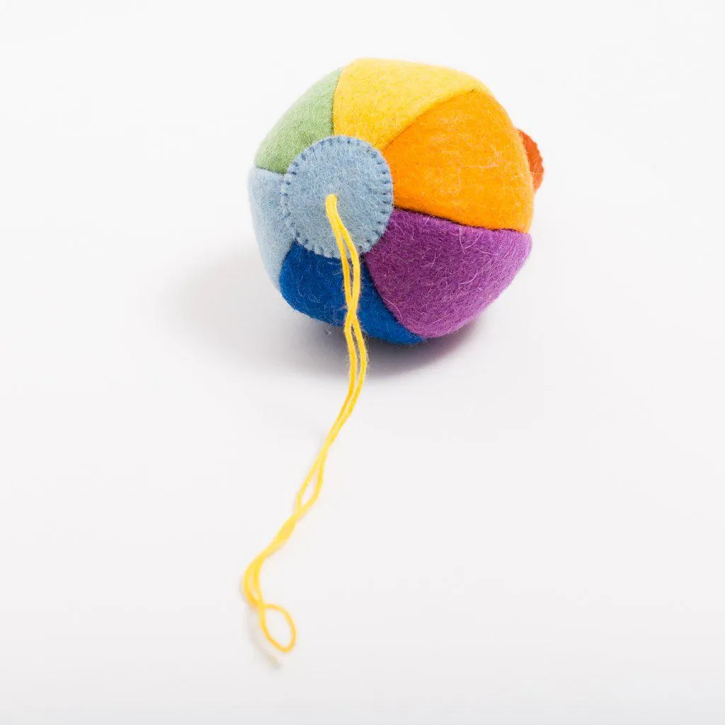 Blue Rainbow Up and Away Hot Air Balloon Ornament