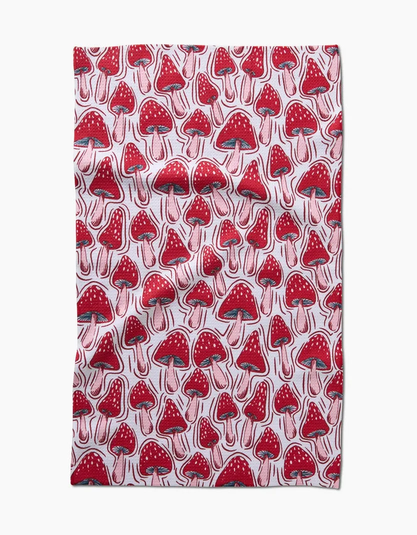 Christmas Mushrooms Tea Towel