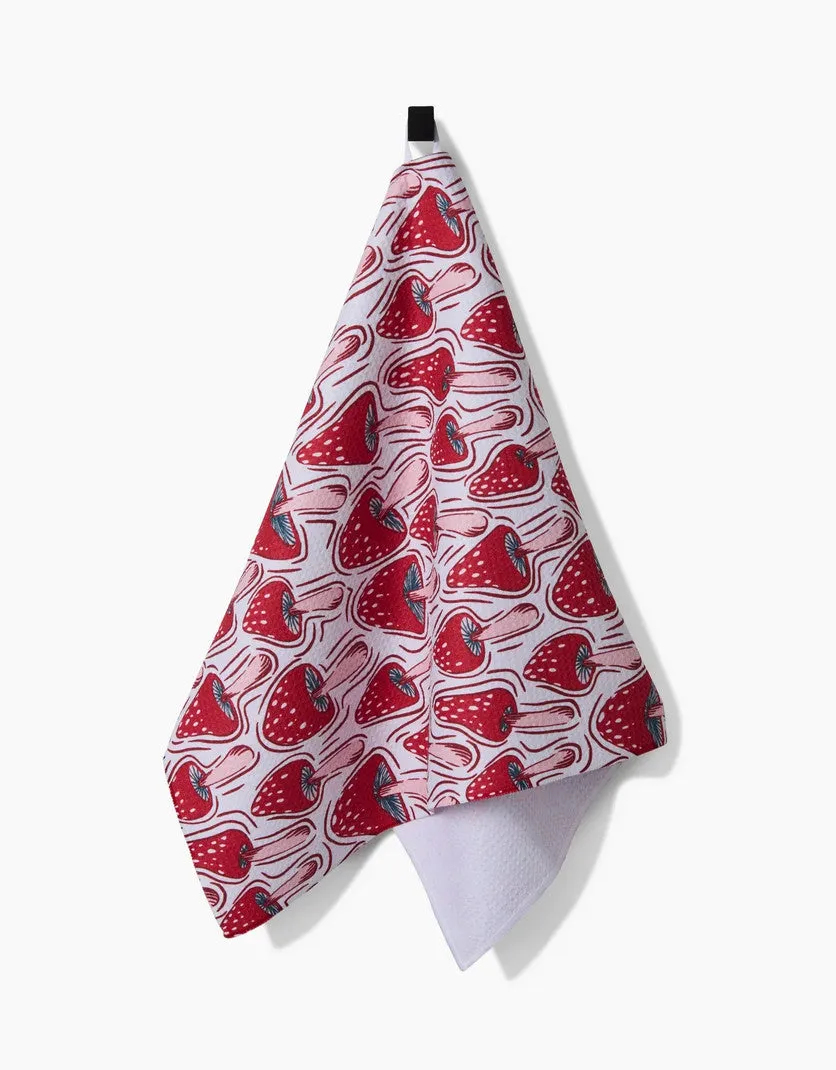 Christmas Mushrooms Tea Towel