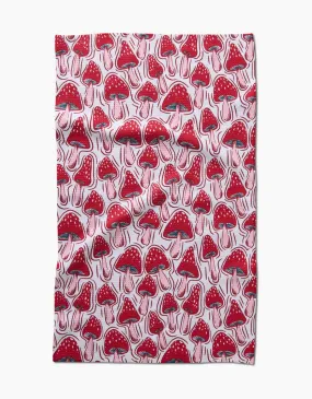 Christmas Mushrooms Tea Towel