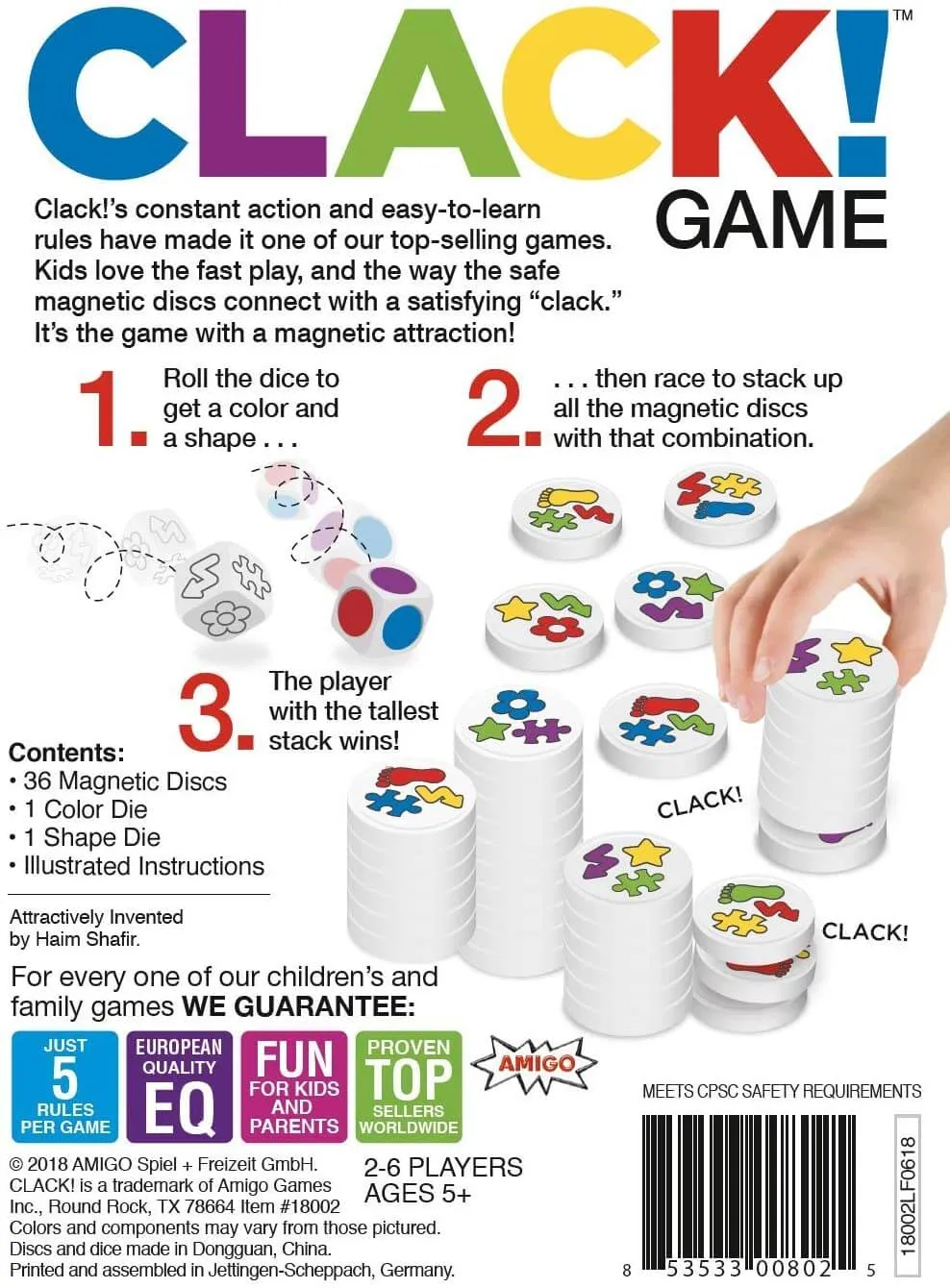 CLACK Game -Kids Magnetic Stacking Game Age 5 