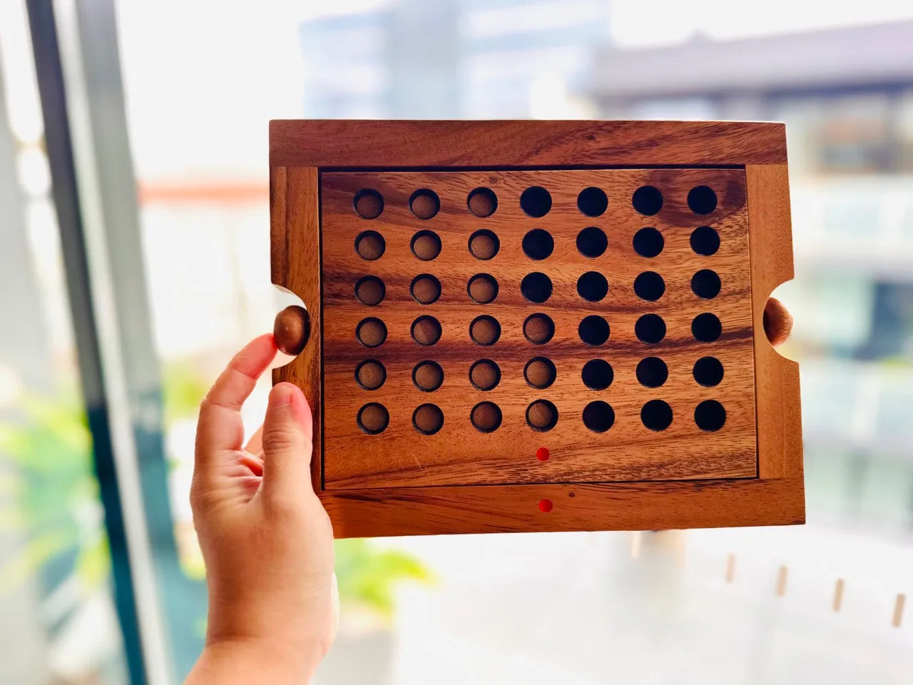 Connect Four 4 IN A ROW GAME board game -folds away travel ready.