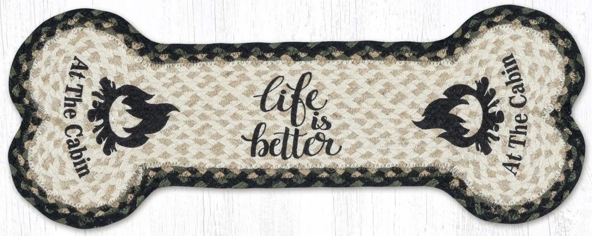 Dog Bone Rug - Life Is Better