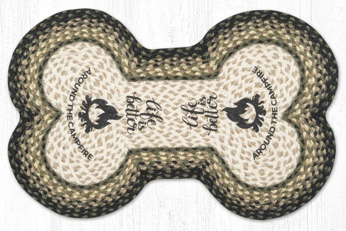 Dog Bone Rug - Life Is Better