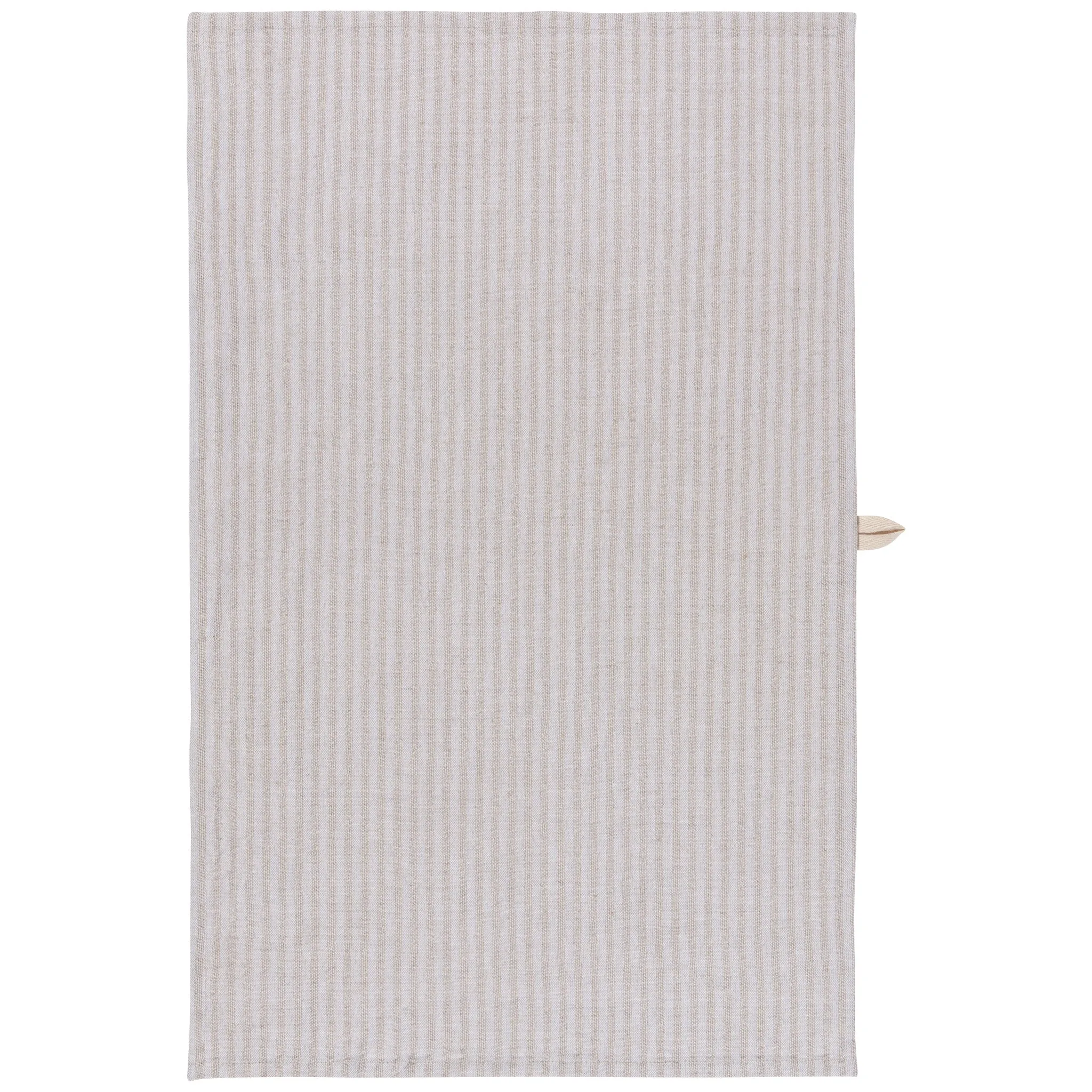 Dove Gray Stripe Linen and Cotton Dishtowel