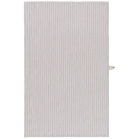 Dove Gray Stripe Linen and Cotton Dishtowel