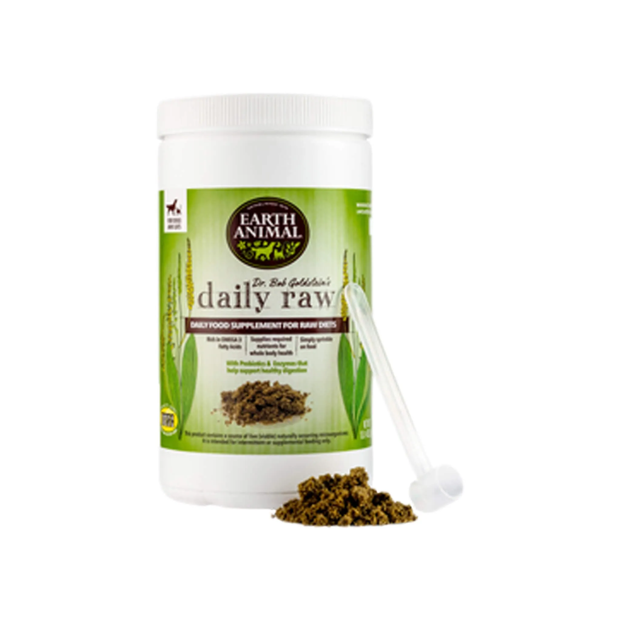 Earth Animal Daily Raw Food Nutritional Supplement Powder for Cats & Dogs