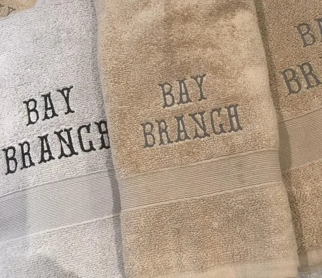 EMBROIDERED BATH TOWEL 8PC IVORY SET