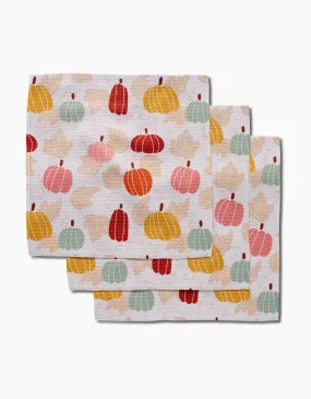 Geometry Golden Fall Golden Field Dishcloths