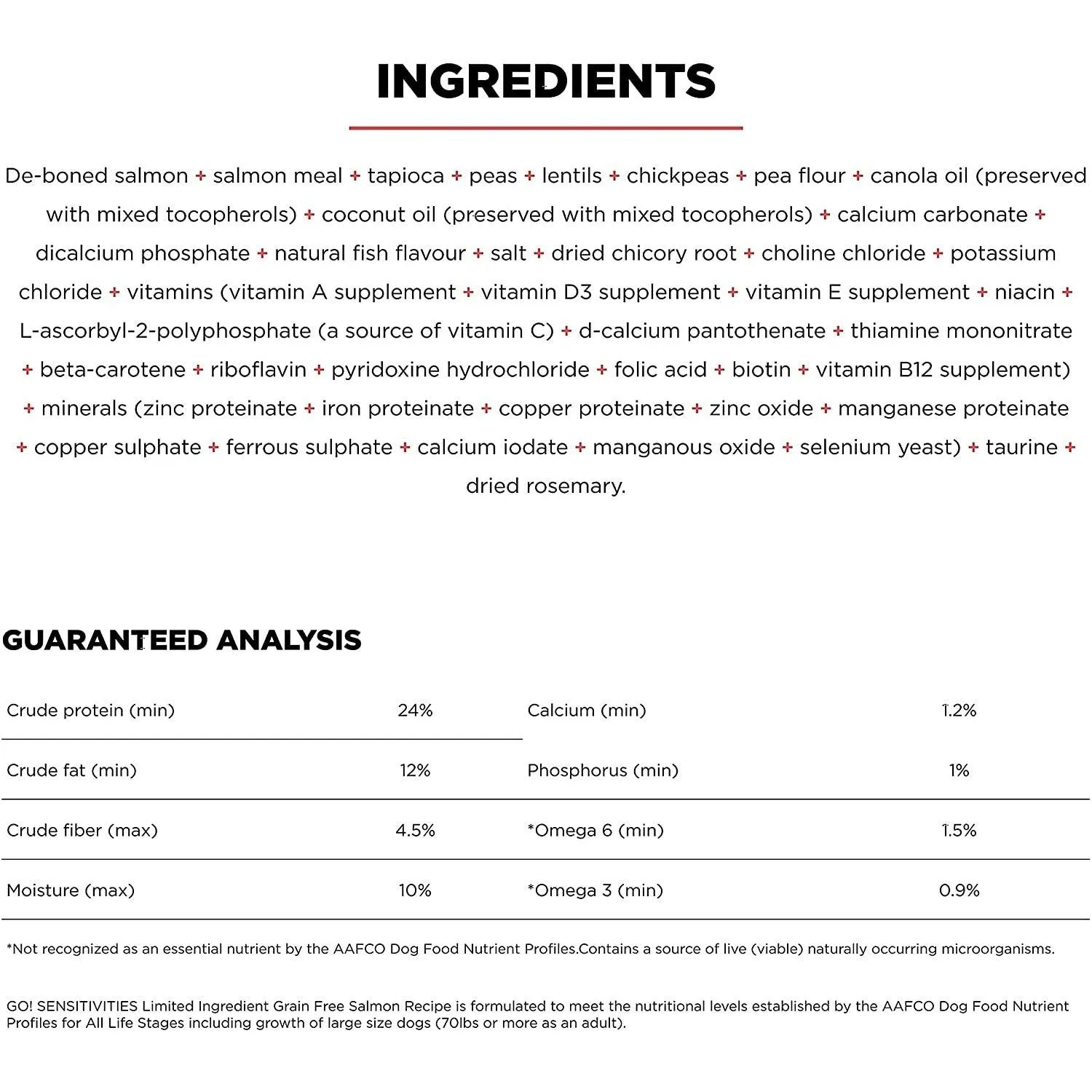 Go! Sensitivities Limited Ingredient Grain Free Salmon recipe for dogs