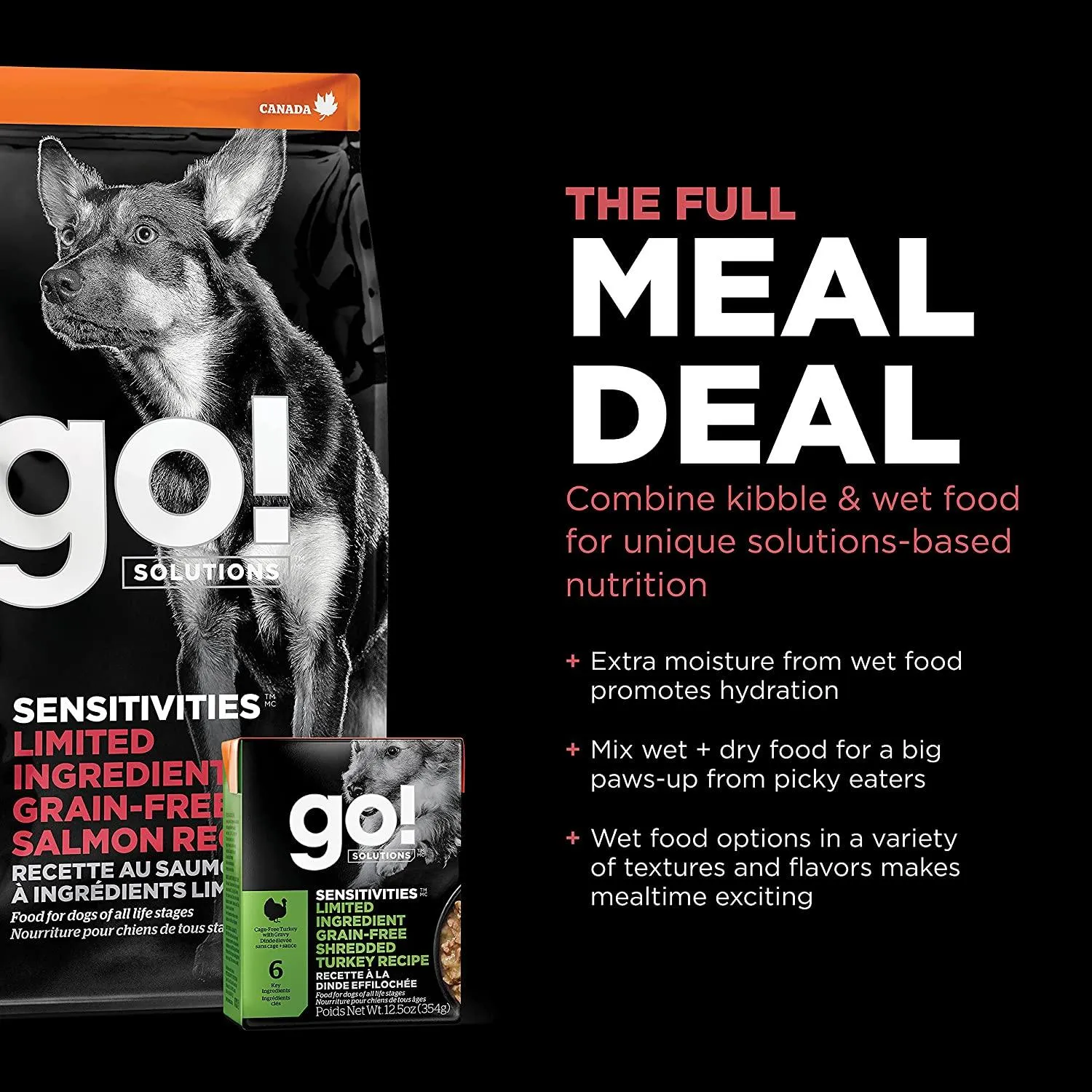 Go! Sensitivities Limited Ingredient Grain Free Salmon recipe for dogs