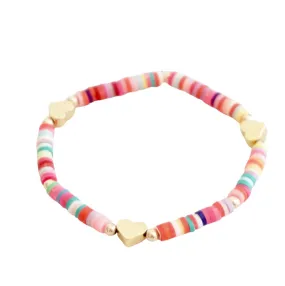 Gold Filled Hearts and Colorful Discs