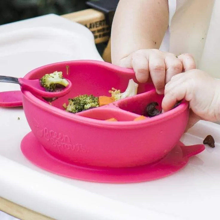 Green Sprouts Silicone Learning Bowl Aqua
