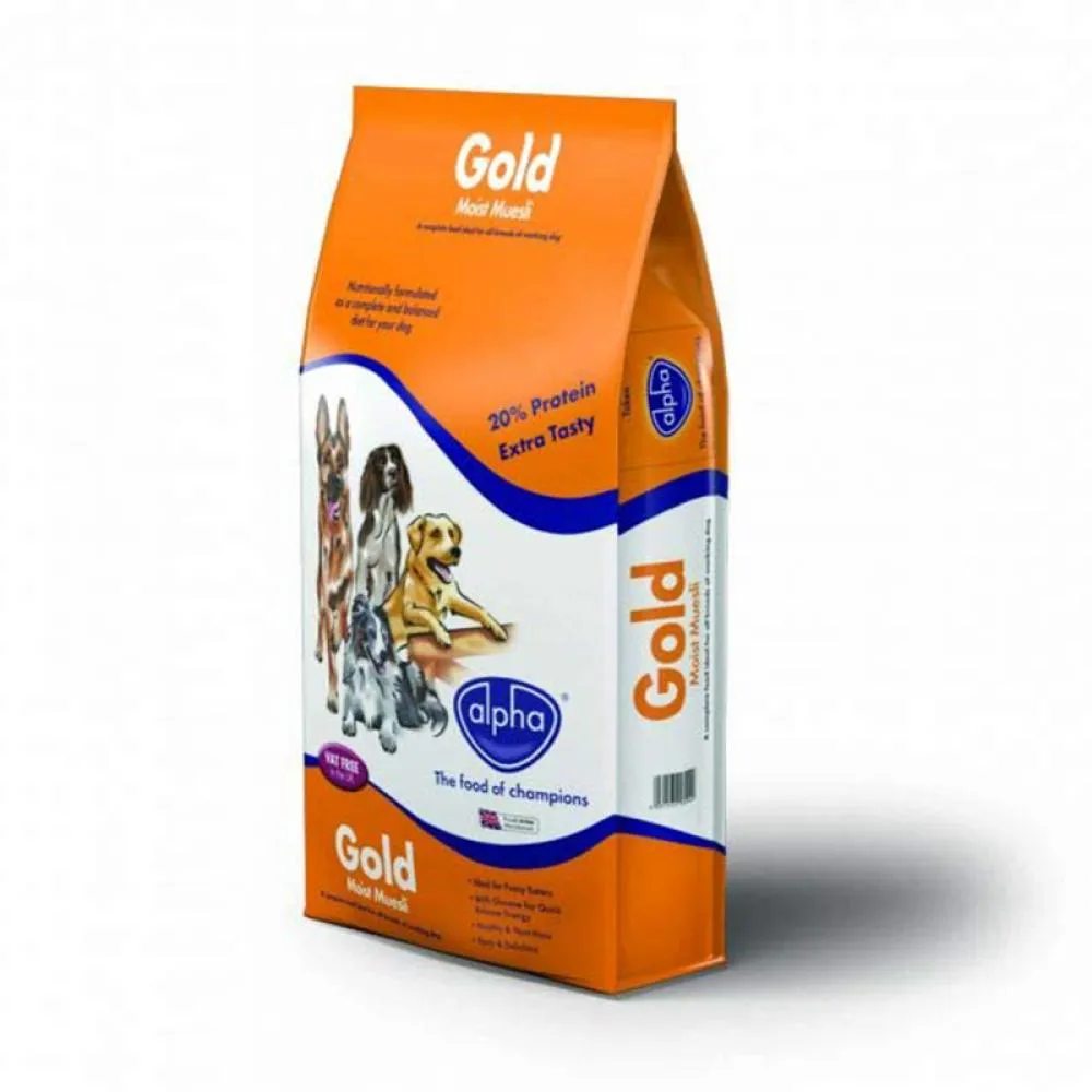 Grove Pet Alpha Gold Moist Muesli for Dogs Balanced Nutrition - 15kg