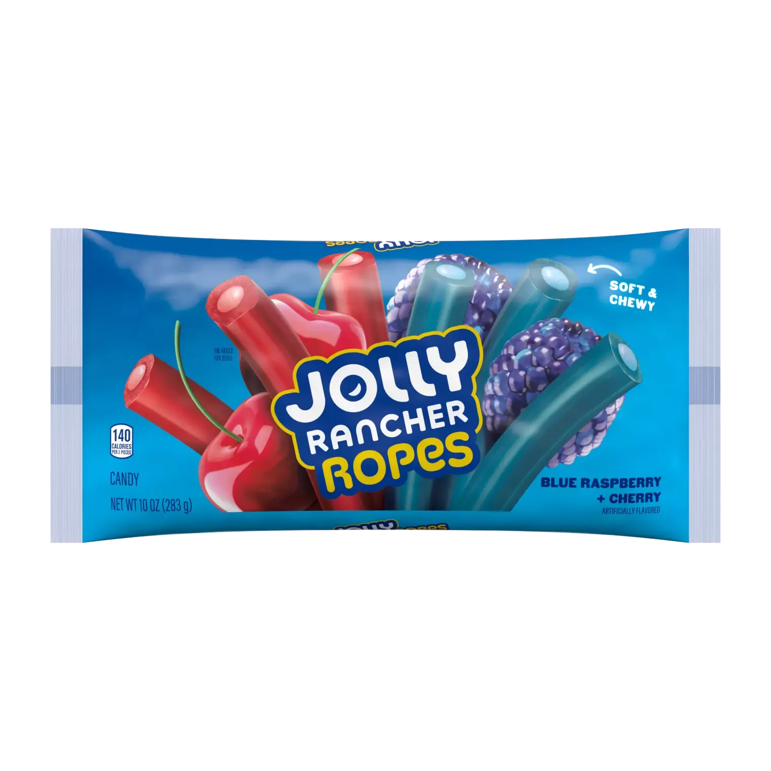 Jolly Rancher Blue Raspberry & Cherry Ropes 10oz Laydown Bag