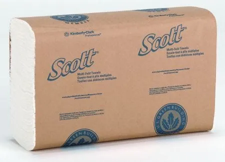 Kimberly Clark Scott Multi-Fold Towels: White, 9.25" x 9.5", 250 Sheets, 16 Count