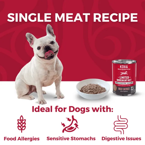 KOHA LID Beef Entrée Canned Dog Food