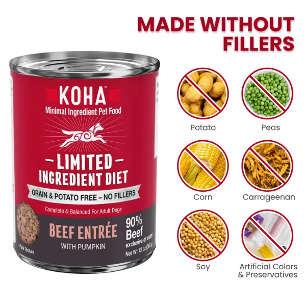 KOHA LID Beef Entrée Canned Dog Food