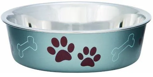 Loving Pets Bella Bowl - Stainless Steel Dog Bowl Blueberry