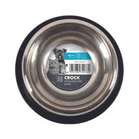 M-PETS CROCK STAINLESS STEEL BOWL (XS)