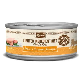 Merrick Limited Ingredient Diet Grain Free Real Chicken Recipe Pate Wet Cat Food, 5-oz Case of 24
