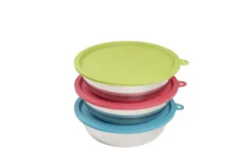 Messy Mutts 6pc Bowls with Covers (Medium)