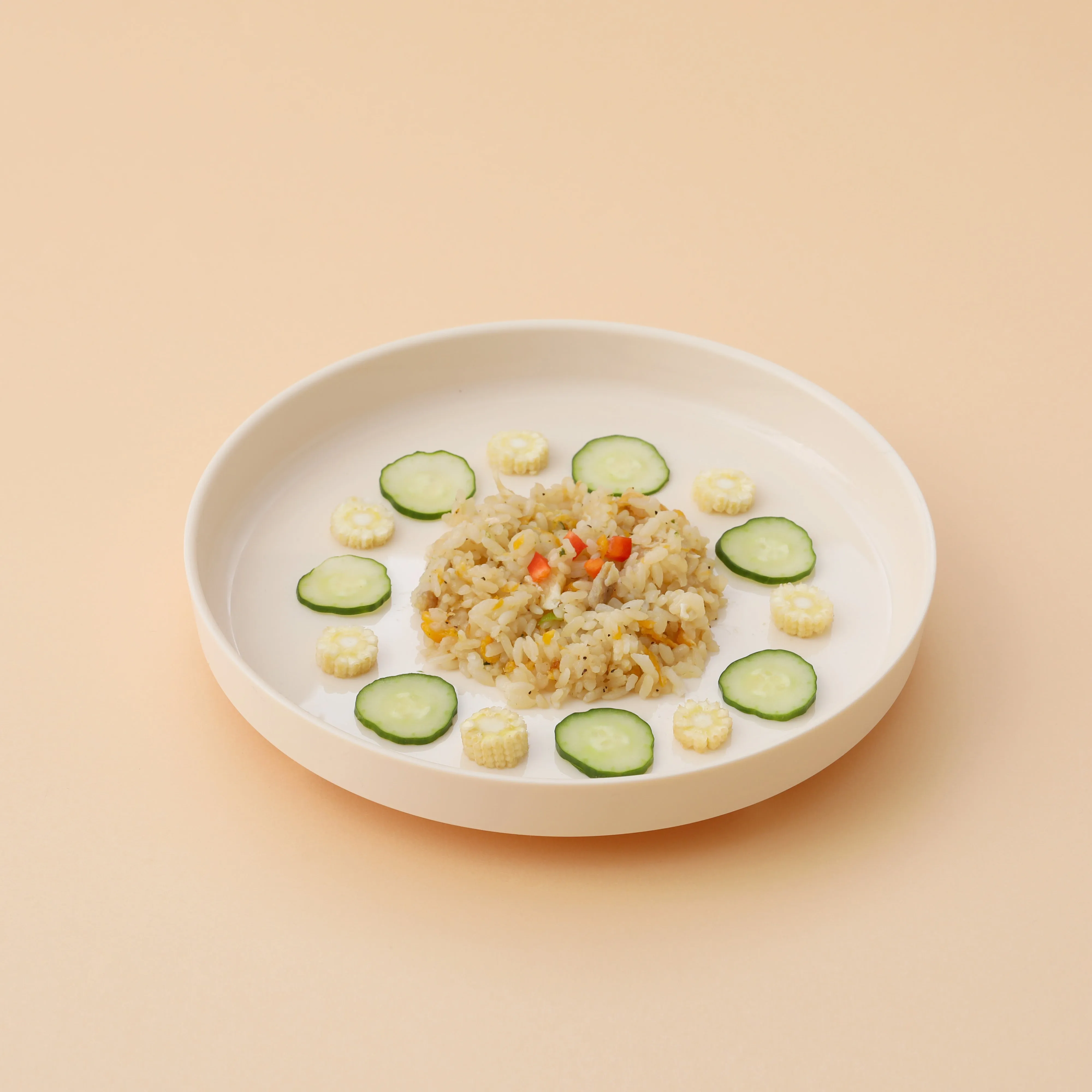 Miniware Healthy Meal Set - PLA Smart Divider Suction Plate   Silicone Divider in Cotton Candy
