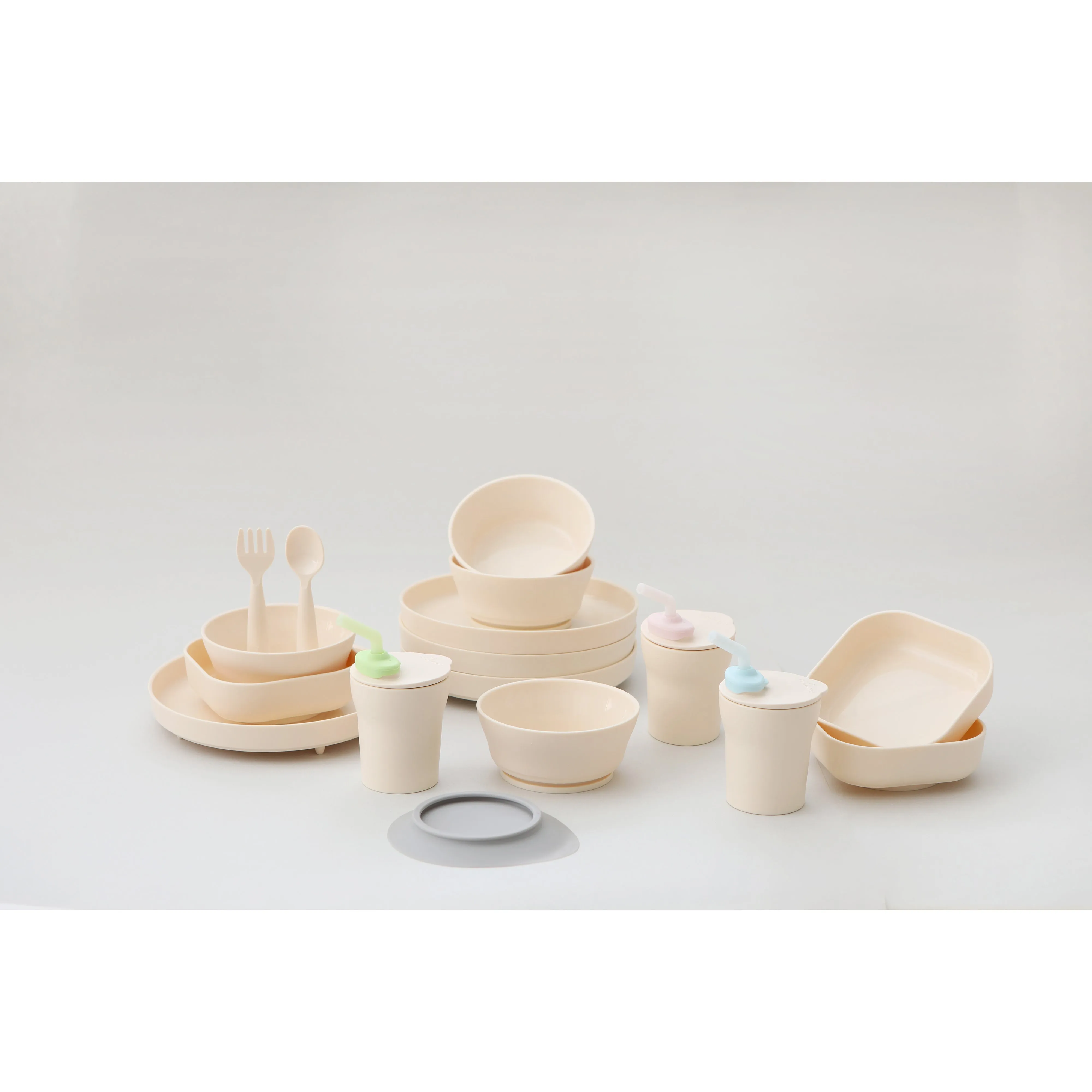 Miniware Healthy Meal Set - PLA Smart Divider Suction Plate   Silicone Divider in Cotton Candy