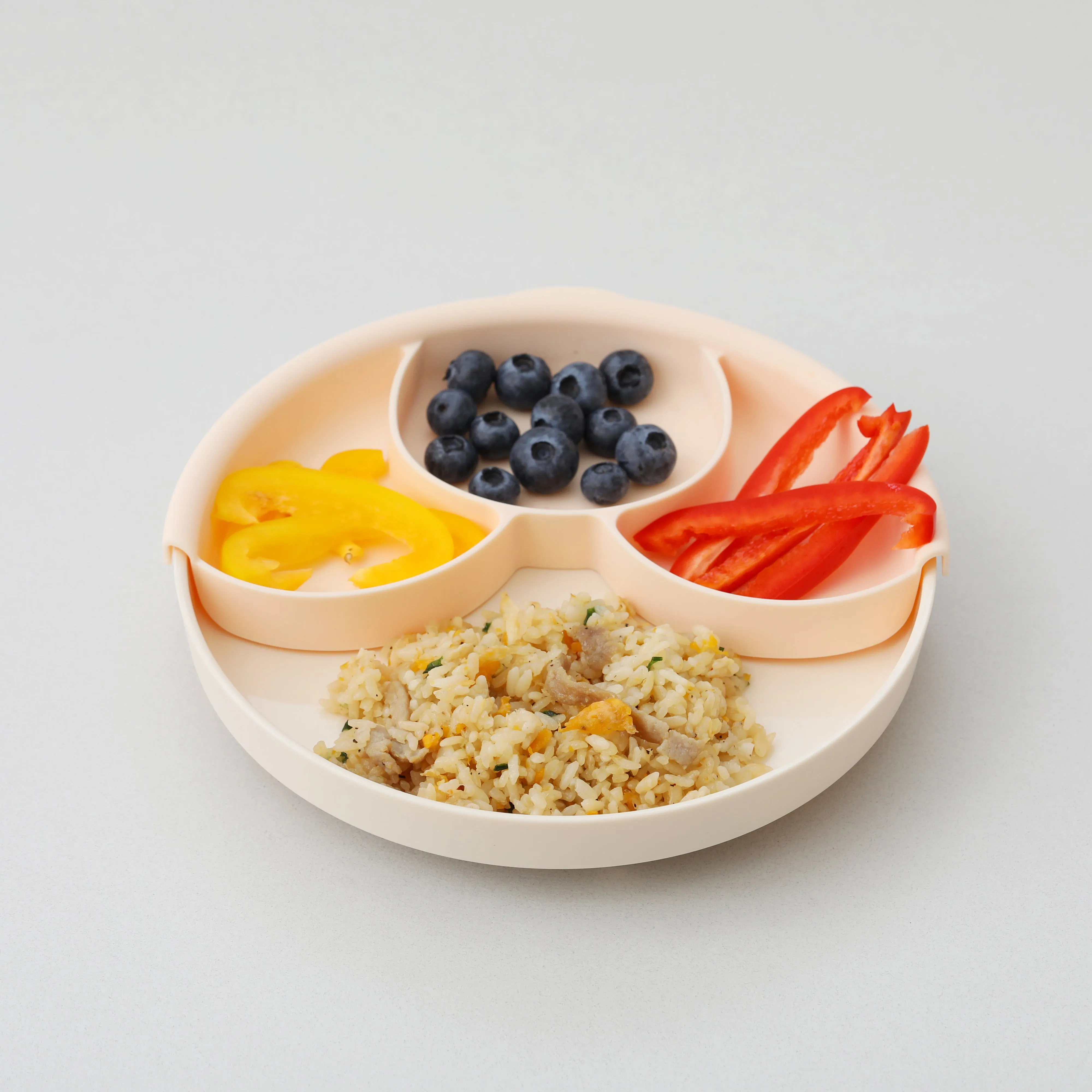 Miniware Healthy Meal Set - PLA Smart Divider Suction Plate   Silicone Divider in Cotton Candy