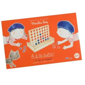 Moulin Roty "4 in a Row" Wooden Board Game Recreational Toy