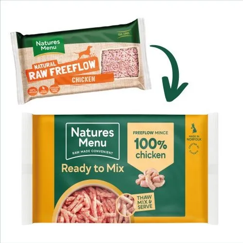 Natures Menu Ready to Mix Free Flow Raw Dog Food with Chicken 2kg