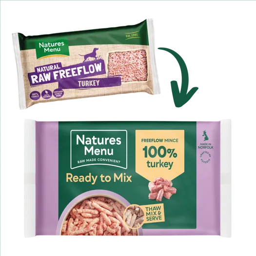Natures Menu Ready To Mix Frozen Free Flow Turkey