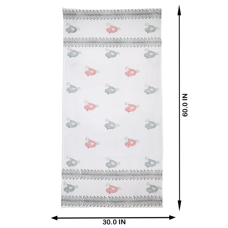Nirva Floral Waffle Bath Towel