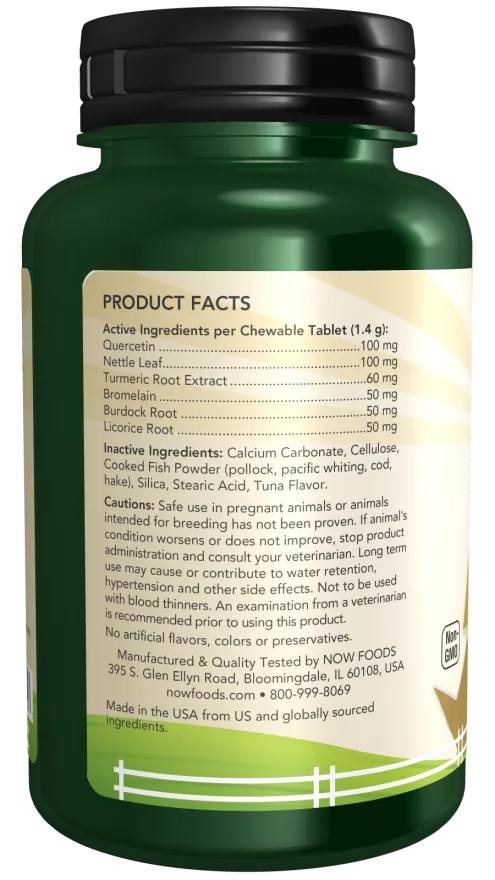 NOW Pets Pet Allergy 75 Chewable Tablets