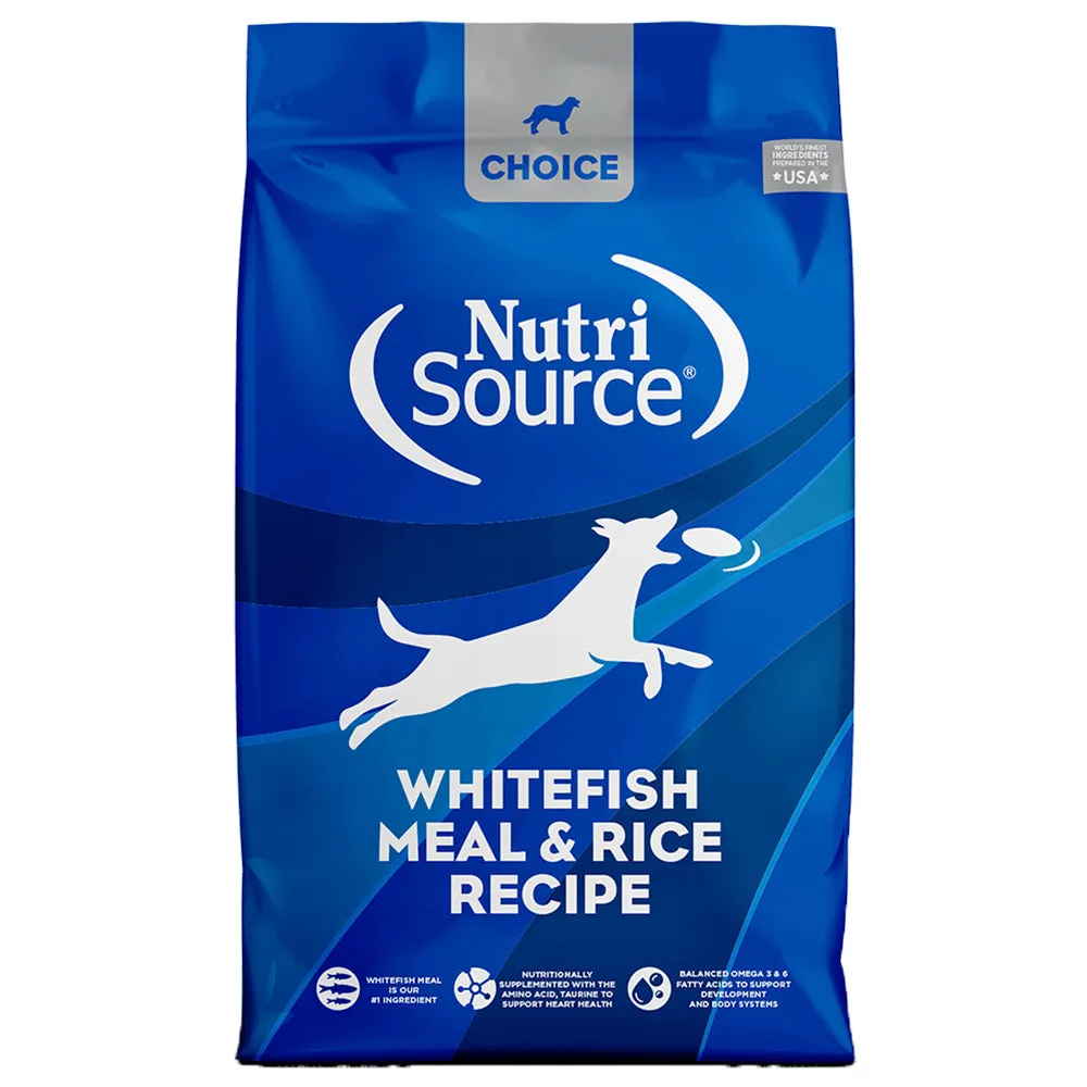 Nutrisource Choice Whitefish Meal & Rice Recipe Dry Dog Food 30lb