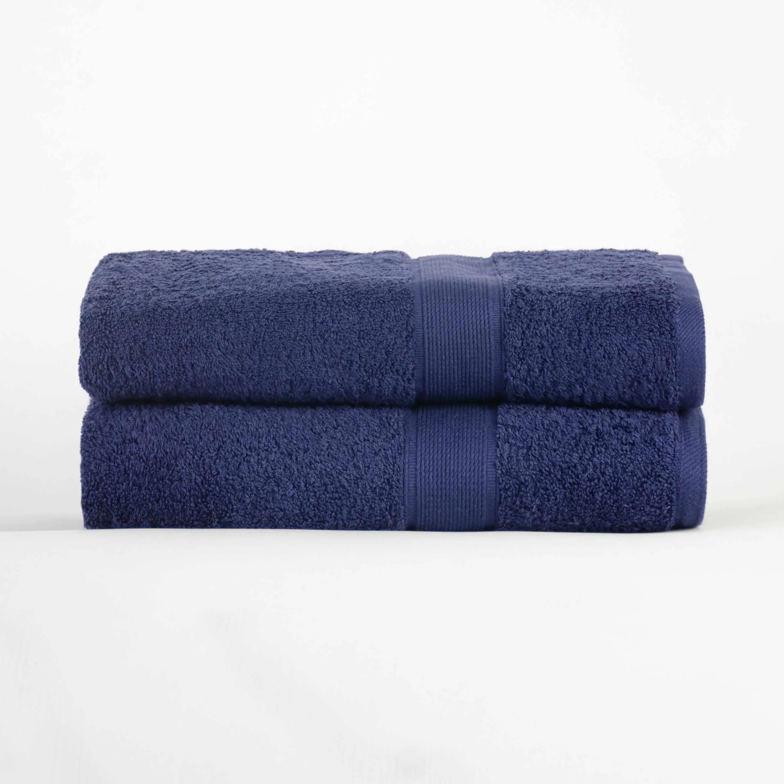 Organic Solid  650 GSM 2 Pieces Bath Sheet Set