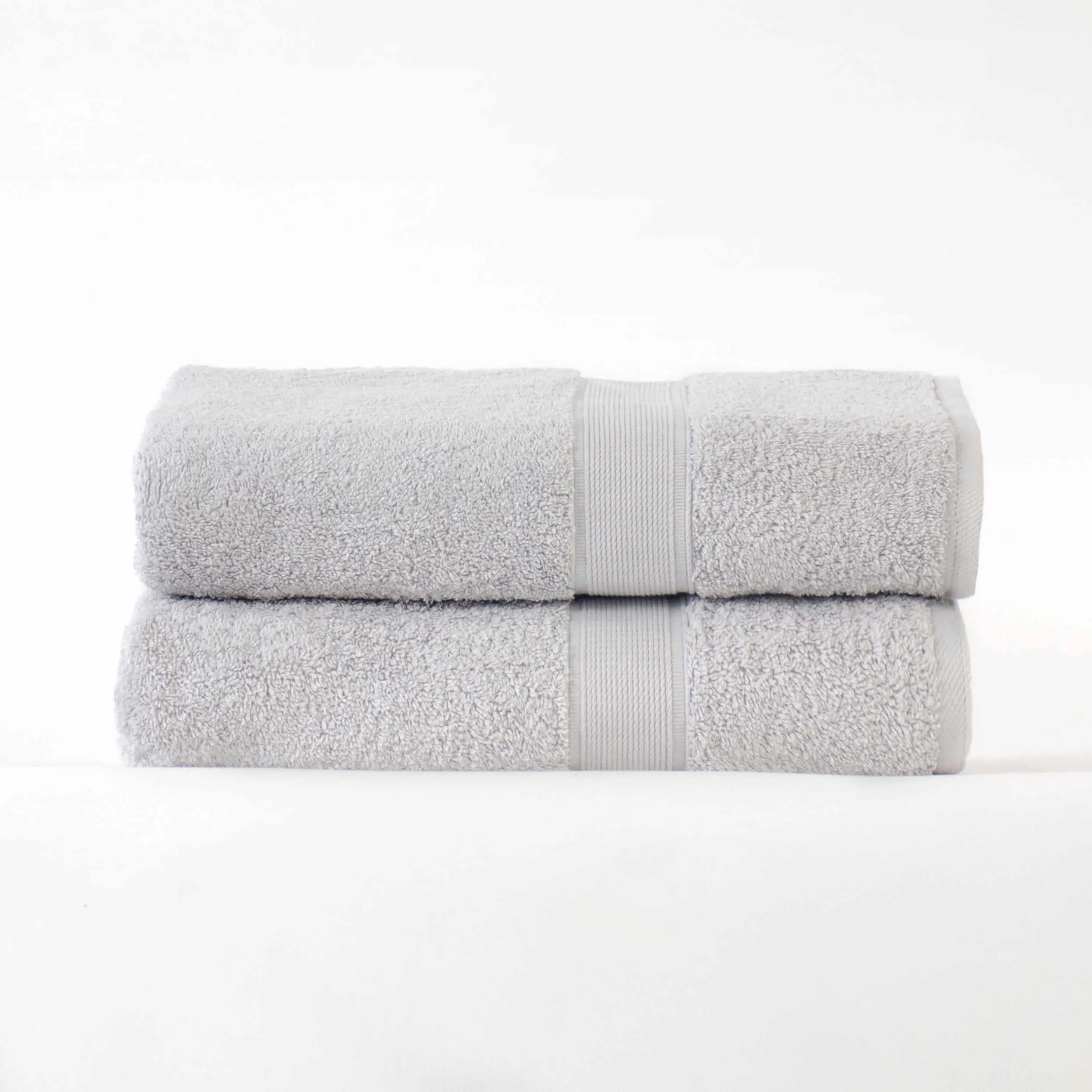 Organic Solid  650 GSM 2 Pieces Bath Sheet Set